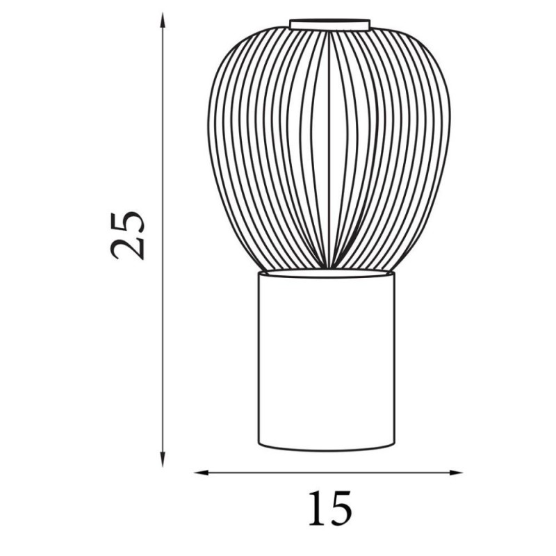 Searchlight-31410-1NA - Ella - Wooden Table Lamp with White Ribbed Glass