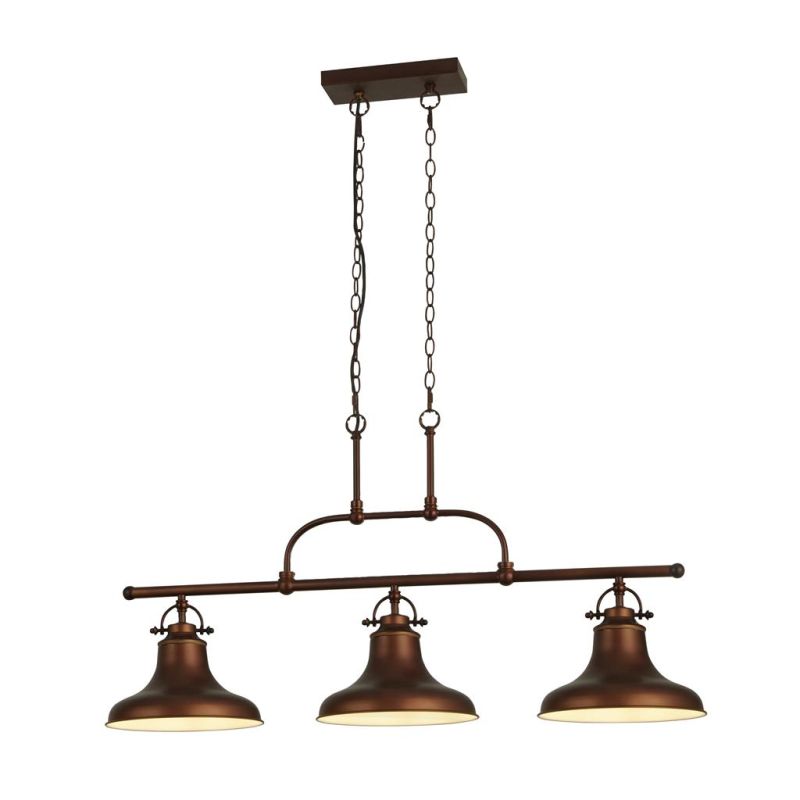 Searchlight-3193-3BZ - Dallas - Antique Brown 3 Light over Island Fitting