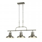 Dallas - Satin Silver 3 Light over Island Fitting