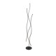 Searchlight-32102-1BK - Bloom - Black LED Floor Lamp with Wood Effect