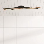 Bloom - Black LED Flush with Wood Effect Bloom - Black LED Flush with Wood Effect
