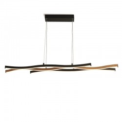 Bloom - Black LED over Island Fitting with Wood Effect Bloom - Black LED over Island Fitting with Wood Effect