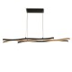 Searchlight-32104-1BK - Bloom - Black LED over Island Fitting with Wood Effect