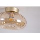 Searchlight-32156-28GO - Celestial - Gold Flush with Amber Glass