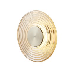 Cleo - Antique Brass LED Wall Lamp with Amber Glass