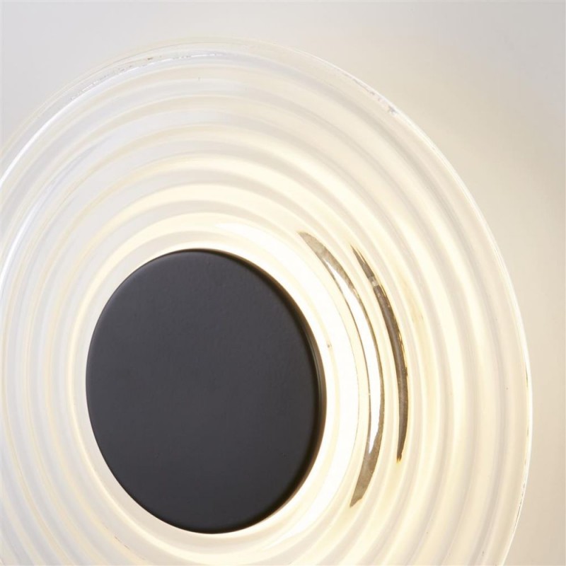 Searchlight-32210CL - Cleo - Black LED Wall Lamp with Clear Glass