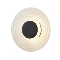 Cleo - Black LED Wall Lamp with Clear Glass