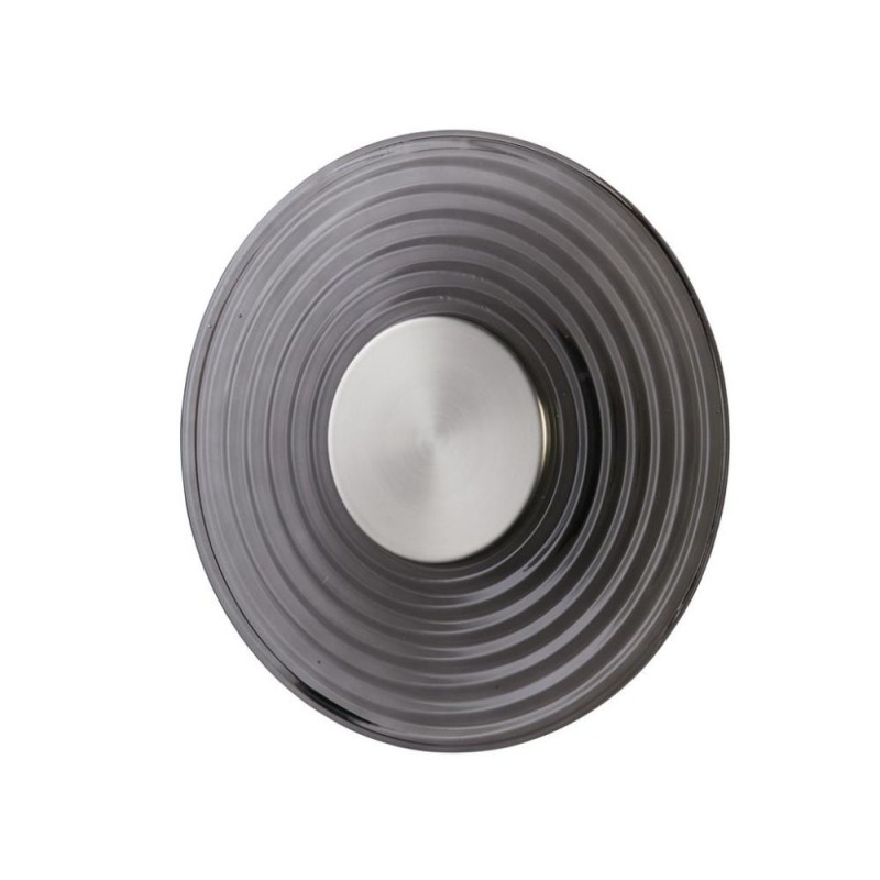 Searchlight-32210GY - Cleo - Satin Nickel LED Wall Lamp with Grey Glass