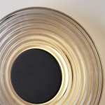 Cleo - Black LED Wall Lamp with Smoked Mirrored Glass