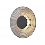 Cleo - Black LED Wall Lamp with Smoked Mirrored Glass