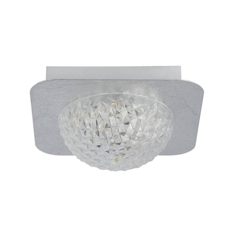 Searchlight-32511-1SI - Celestia - LED Silver Leaf & Acrylic Flush