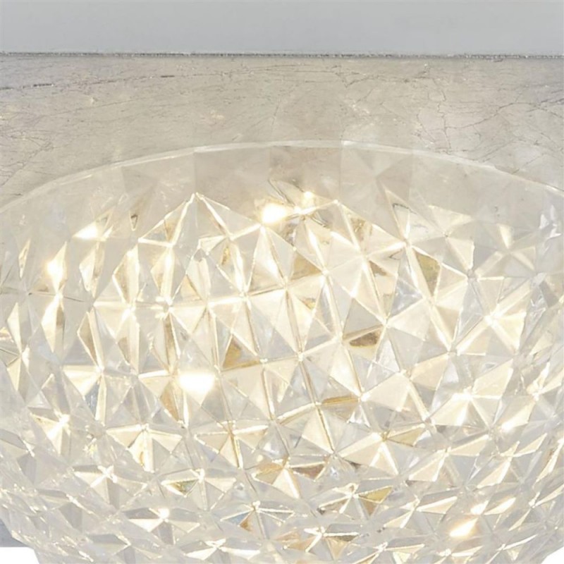 Searchlight-32511-1SI - Celestia - LED Silver Leaf & Acrylic Flush