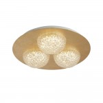 Celestia - LED Gold Leaf & Acrylic 3 Light Flush