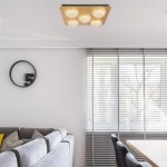 Celestia - LED Gold Leaf & Acrylic 5 Light Flush