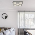 Celestia - LED Silver Leaf & Acrylic 5 Light Flush