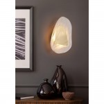 Destiny - Brass LED Wall lamp with Cloudy Glass Diffuser