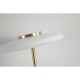 Searchlight-33120PB - Record - Gold LED Table Lamp with White Glass Shade