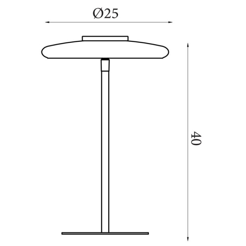 Searchlight-33120PB - Record - Gold LED Table Lamp with White Glass Shade