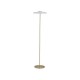 Searchlight-33121PB - Record - Gold LED Floor Lamp with White Glass Shade