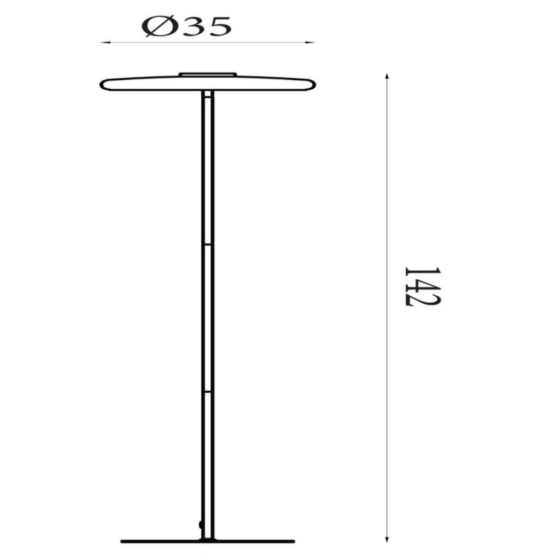 Searchlight-33121PB - Record - Gold LED Floor Lamp with White Glass Shade