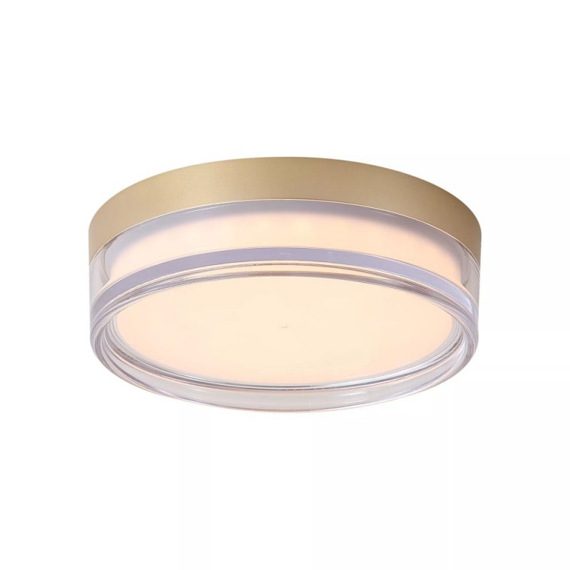 Searchlight-33230GO - Button - Matt Gold CCT Flush with Diffuser IP65