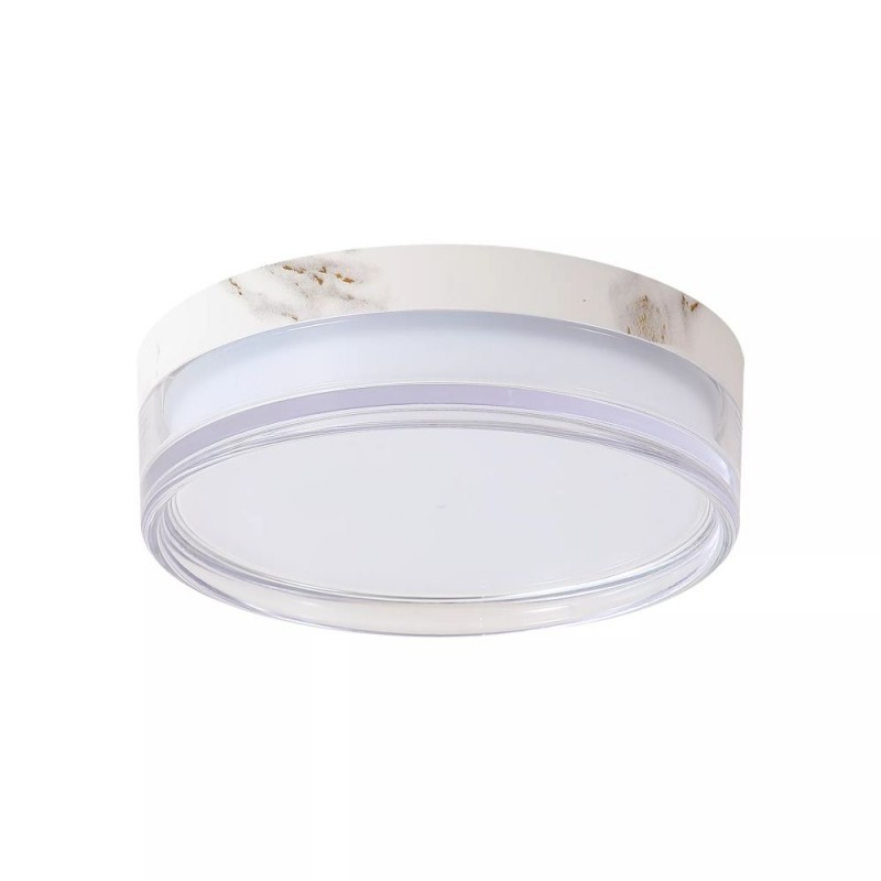 Searchlight-33230WH - Button - Marble Effect CCT Flush with Diffuser IP65