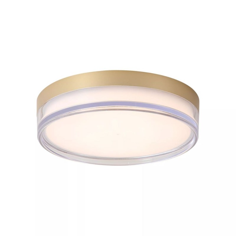 Searchlight-33300GO - Button - Matt Gold CCT Flush with Diffuser IP65