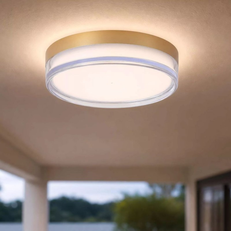 Searchlight-33300GO - Button - Matt Gold CCT Flush with Diffuser IP65