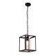 Prism-33409 - Cage - Black with Clear Glass Lantern Pendant