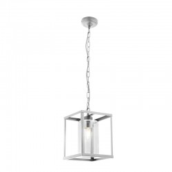 Cage - Satin Silver with Clear Glass Lantern Pendant Cage - Satin Silver with Clear Glass Lantern Pendant