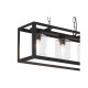 Prism-33413 - Cage - Clear Glass & Black 5 Light over Island Fitting