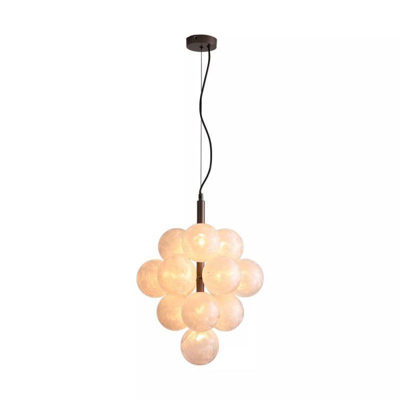 Searchlight-33450-13BZ - Frosty - Bronze 13 Light Centre Fitting with Decorative Frosted Glass