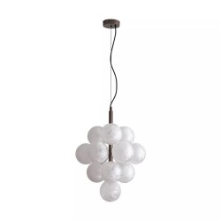 Frosty - Bronze 13 Light Centre Fitting with Decorative Frosted Glass