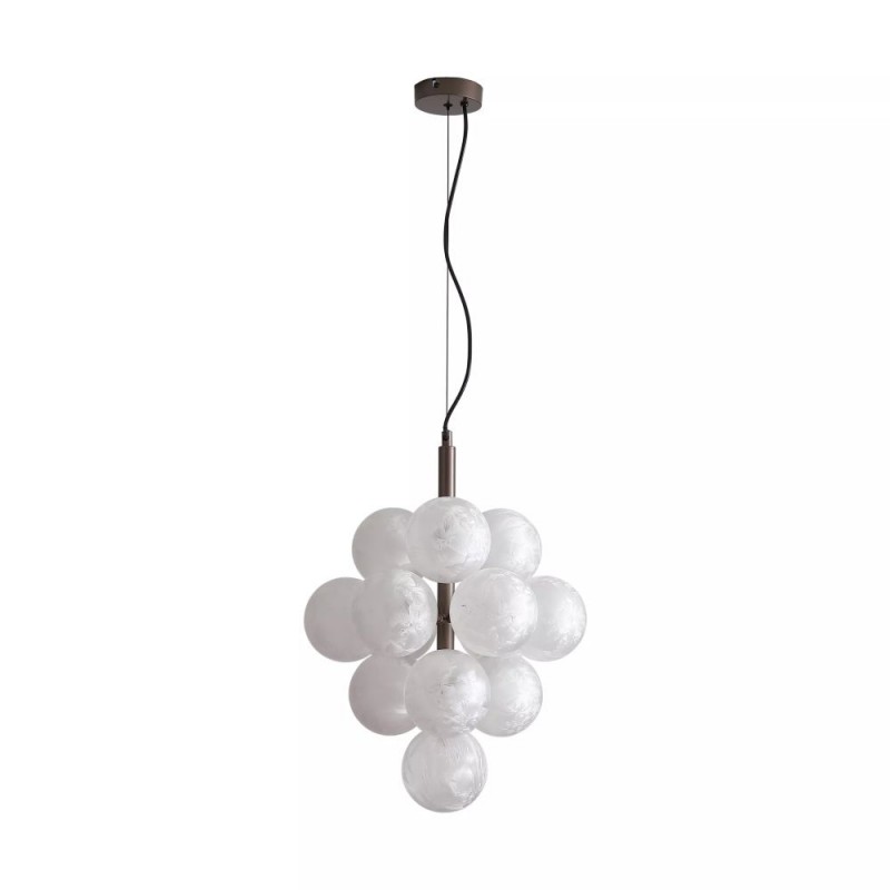 Searchlight-33450-13BZ - Frosty - Bronze 13 Light Centre Fitting with Decorative Frosted Glass