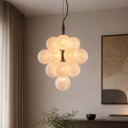 Frosty - Bronze 13 Light Centre Fitting with Decorative Frosted Glass