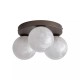 Searchlight-33450-3BZ - Frosty - Bronze 3 Light Semi Flush with Decorative Frosted Glass