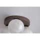 Searchlight-33450-3BZ - Frosty - Bronze 3 Light Semi Flush with Decorative Frosted Glass