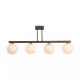 Searchlight-33450-4BZ - Frosty - Bronze 4 Light Semi Flush with Decorative Frosted Glass