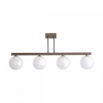 Frosty - Bronze 4 Light Semi Flush with Decorative Frosted Glass