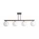 Searchlight-33450-4BZ - Frosty - Bronze 4 Light Semi Flush with Decorative Frosted Glass