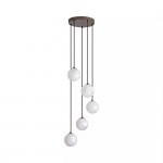 Frosty - Bronze 13 Light Centre Fitting with Decorative Frosted Glass