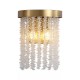 Searchlight-33520-2BZ - Bella - Matt Brass 2 Light Wall Lamp with Crystal