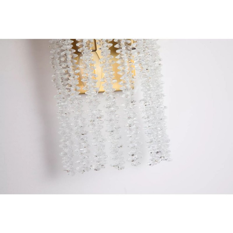 Searchlight-33520-2BZ - Bella - Matt Brass 2 Light Wall Lamp with Crystal