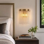 Bella - Matt Brass 2 Light Wall Lamp with Crystal