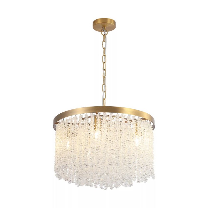 Searchlight-33520-5BZ - Bella - Matt Brass 5 Light Chandelier with Crystal