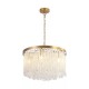 Searchlight-33520-5BZ - Bella - Matt Brass 5 Light Chandelier with Crystal