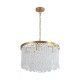 Searchlight-33520-5BZ - Bella - Matt Brass 5 Light Chandelier with Crystal