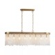 Searchlight-33520-8BZ - Bella - Matt Brass 8 Light over Island Fitting with Crystal