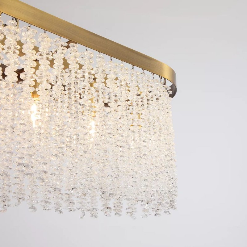 Searchlight-33520-8BZ - Bella - Matt Brass 8 Light over Island Fitting with Crystal