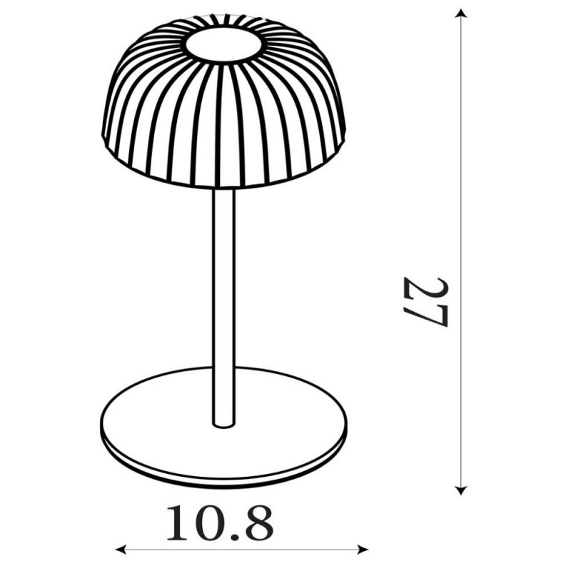 Searchlight-33610BK - Ezra - Black Rechargeable Table Lamp IP54